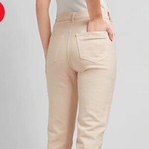 Super High Waisted Light Pink Mom Jeans